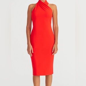 Rachel Roy Halter Sheath Dress Rio Red NWT